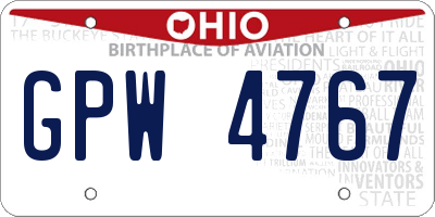 OH license plate GPW4767