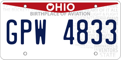 OH license plate GPW4833