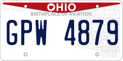 OH license plate GPW4879