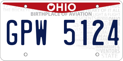 OH license plate GPW5124