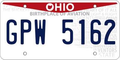 OH license plate GPW5162