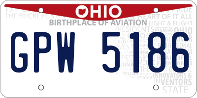 OH license plate GPW5186