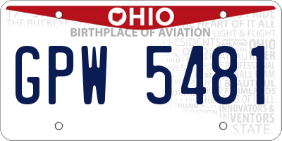 OH license plate GPW5481