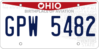 OH license plate GPW5482