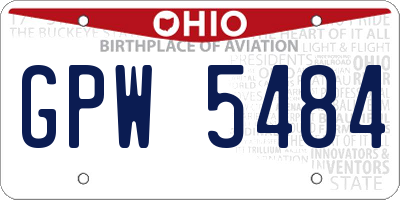 OH license plate GPW5484