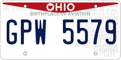 OH license plate GPW5579