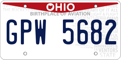 OH license plate GPW5682