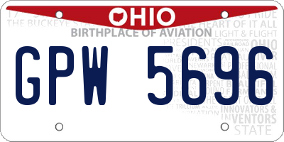 OH license plate GPW5696