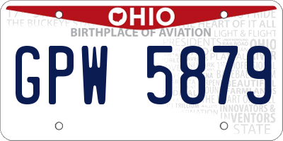 OH license plate GPW5879