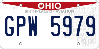 OH license plate GPW5979
