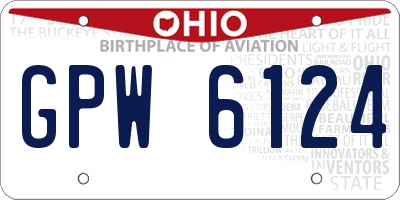OH license plate GPW6124