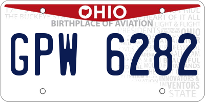 OH license plate GPW6282