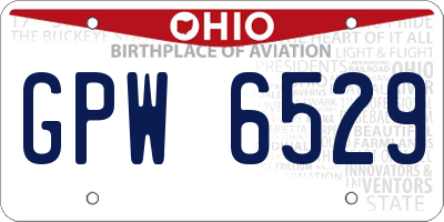 OH license plate GPW6529