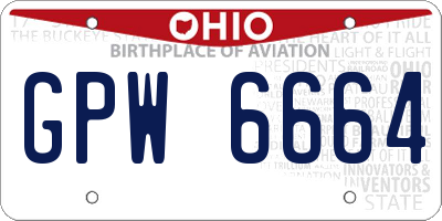 OH license plate GPW6664