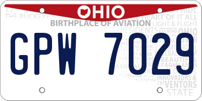 OH license plate GPW7029