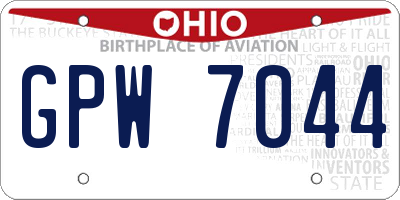 OH license plate GPW7044