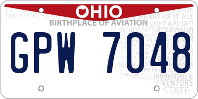 OH license plate GPW7048