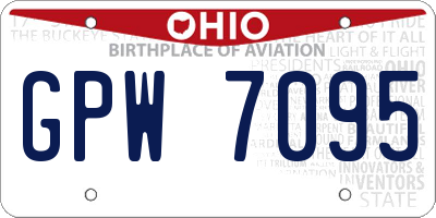 OH license plate GPW7095
