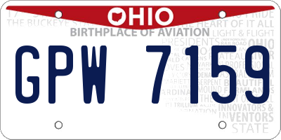 OH license plate GPW7159
