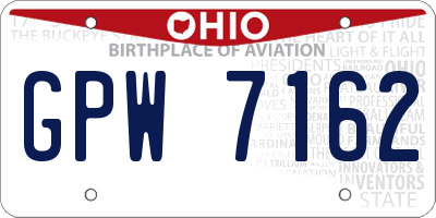 OH license plate GPW7162