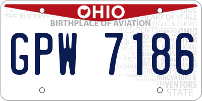 OH license plate GPW7186