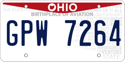 OH license plate GPW7264