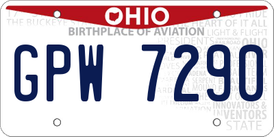 OH license plate GPW7290
