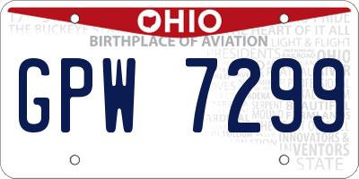 OH license plate GPW7299