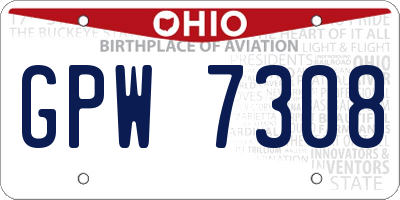 OH license plate GPW7308