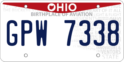 OH license plate GPW7338