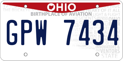 OH license plate GPW7434