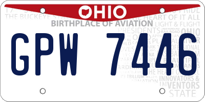 OH license plate GPW7446