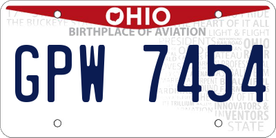 OH license plate GPW7454