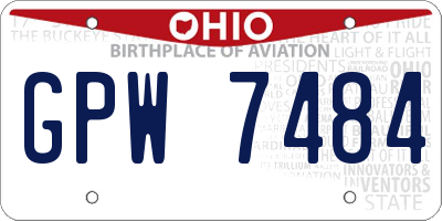 OH license plate GPW7484
