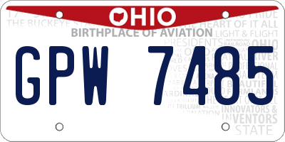 OH license plate GPW7485
