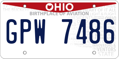 OH license plate GPW7486
