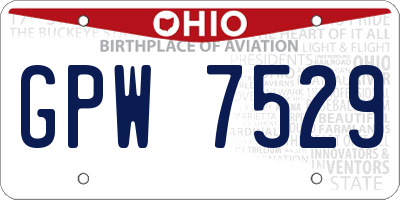 OH license plate GPW7529