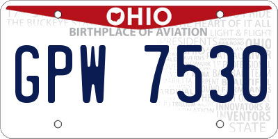OH license plate GPW7530