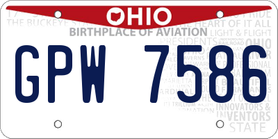 OH license plate GPW7586