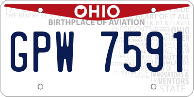 OH license plate GPW7591