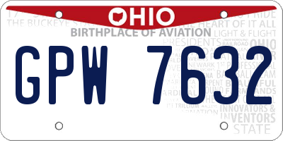 OH license plate GPW7632