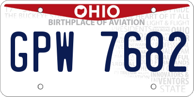 OH license plate GPW7682