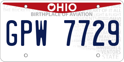 OH license plate GPW7729