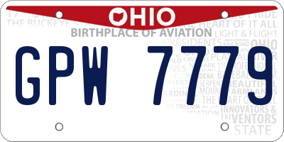 OH license plate GPW7779
