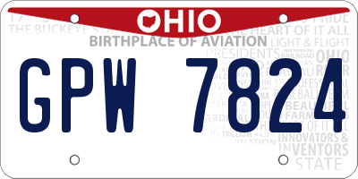 OH license plate GPW7824