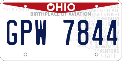 OH license plate GPW7844
