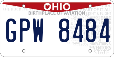 OH license plate GPW8484