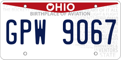 OH license plate GPW9067