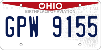 OH license plate GPW9155