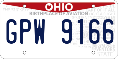 OH license plate GPW9166